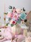 Blue & Pink Artificial Roses Combo Set – Silk & Foam Faux Flowers with Stems for DIY Bridal Bouquets, Wedding Centerpieces & Home Decor